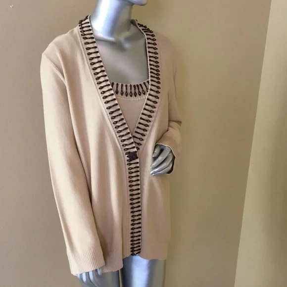 Jones New York Collection Sweater Set Beaded - Picture 6 of 13